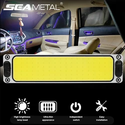 SEAMETAL 54/108LED 12-24V Car Reading LED Night Strip Light Interior Light Ceiling Lamp with On Off Switch for Van Lorry Truck