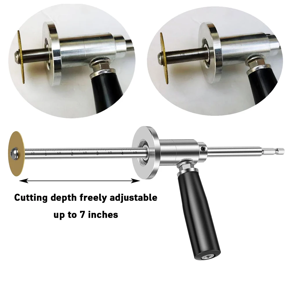 

Инструмент для резки внутренних/внутренних труб из ПВХ-АБС-пластика для дрели, с ручкой, регулируемая глубина резки 7 дюймов, набор внутренних резаков для труб из ПВХ