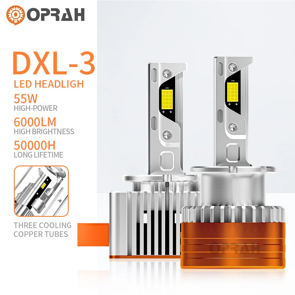 Oprah D3S D1S LED Canbus Headlights HID Plug & Play D2S D4S D5S D8S Reflektory D1R Two-sided CSP Chip CarBulb LED For Ballast12v