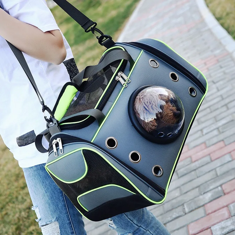 Pet bag Foldable space capsule portable cat carrier, transparent and breathable portable pet travel bag