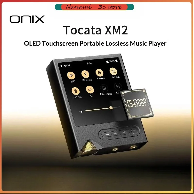 ONIX Tocata XM2 Player OLED شاشة تعمل باللمس DAC رقاقة أربعة مرشحات مختلفة مشغل هاي فاي محمول عمر بطارية طويل 8 ساعات
