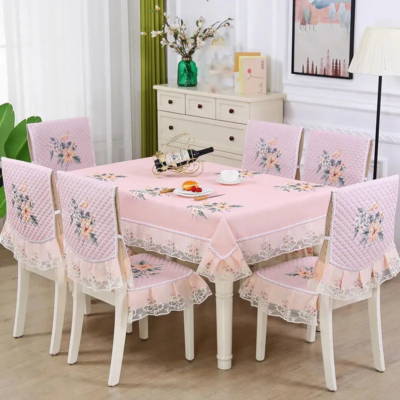 Wedding Room Decoration Tablecloth Seat Cover Suit Restaurant Hotel Table Cover Seat Cushion Table Chair Protective Covers