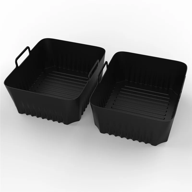 A74X-2 шт. силиконовые вкладыши для фритюрницы, многоразовые вкладыши для аэрофритюрницы, черные для Ninja AF500, антипригарная корзина для фритюрницы, аксессуары