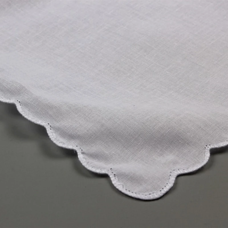 3PCS Lightweight White Handkerchiefs Square White Hankie Washable Chest Towel Pocket Handkerchiefs for Adult Wedding