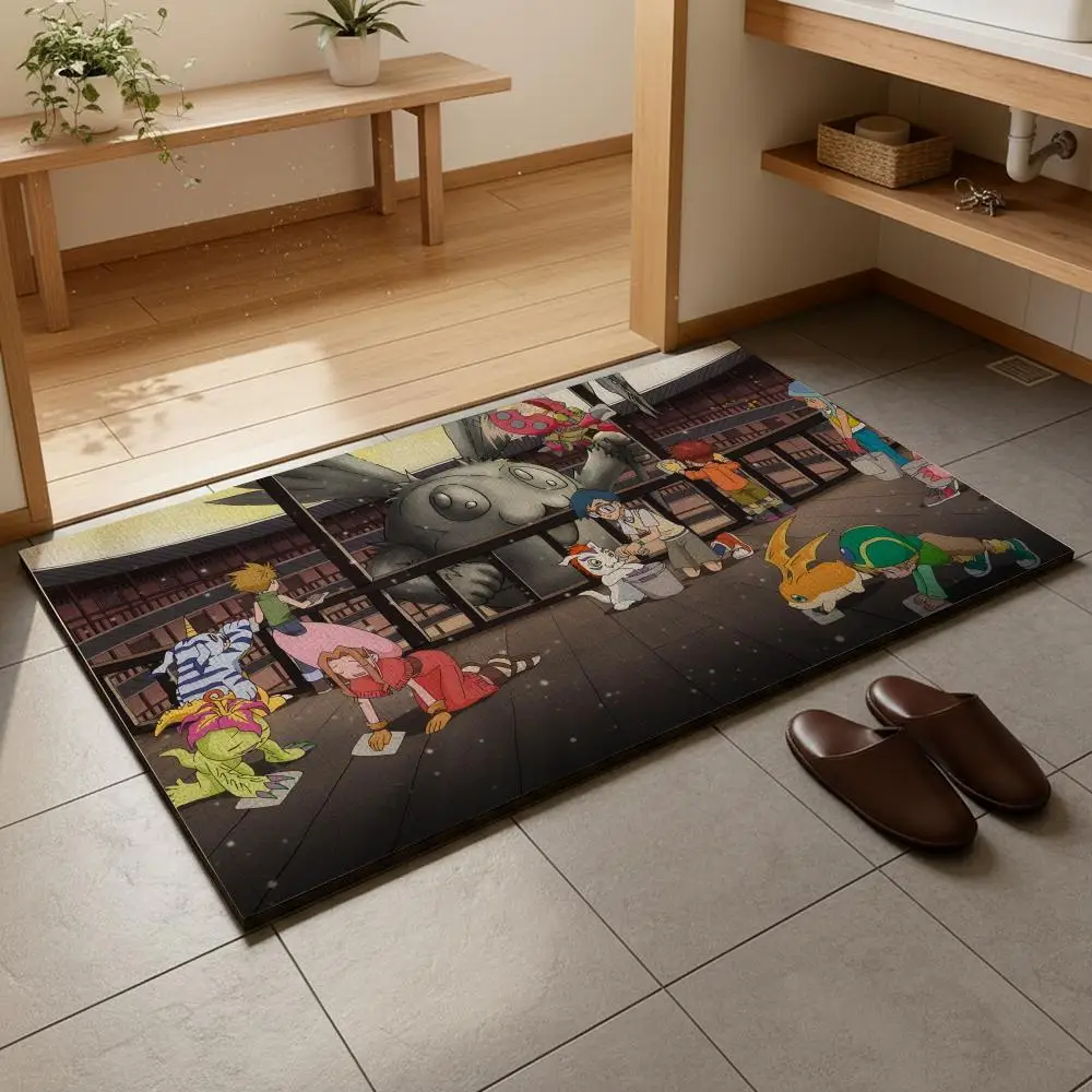 Floor Mat Diatomaceous Earth Bath Mat, QuickDrying, Water Absorb，MultiScene Household Floor Mat D-Digimon