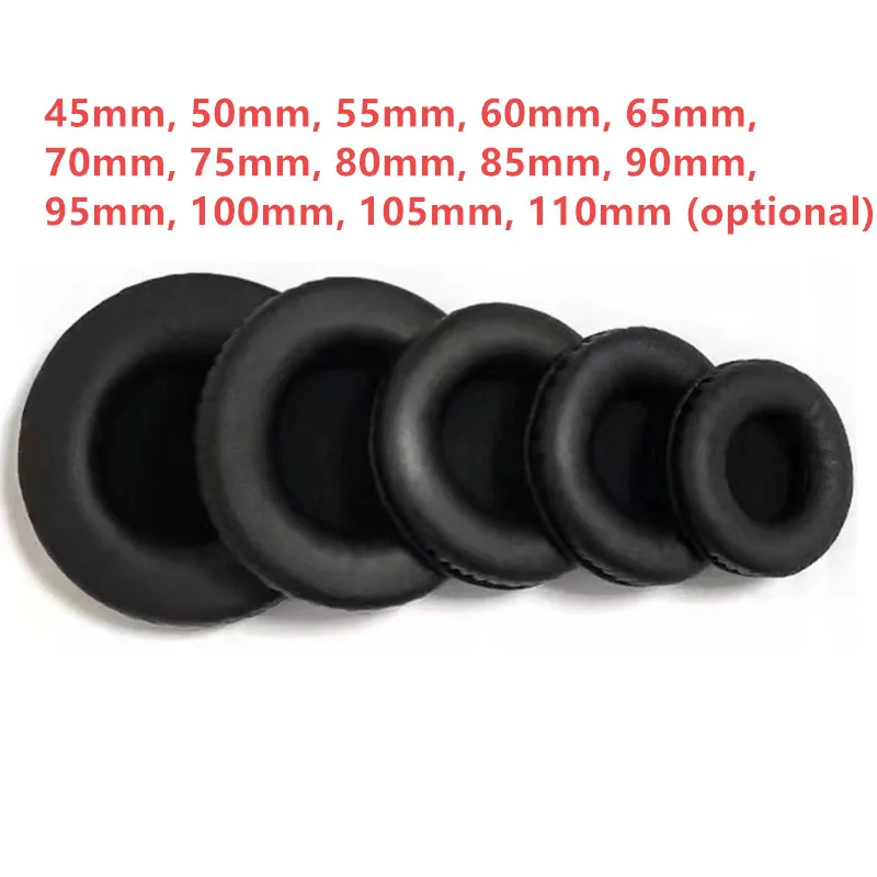 Miękkie nauszniki PU 45MM-110MM Piankowe nauszniki 60mm 70mm 85mm 100cm Poduszki do Sony dla AKG dla Sennheiser dla ATH dla słuchawek JBL
