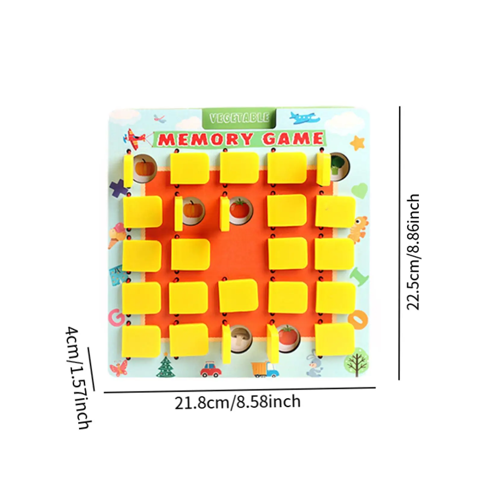 Matching Memory Puzzle Game for Children Wooden Double Sided Design Color Sorting Activity