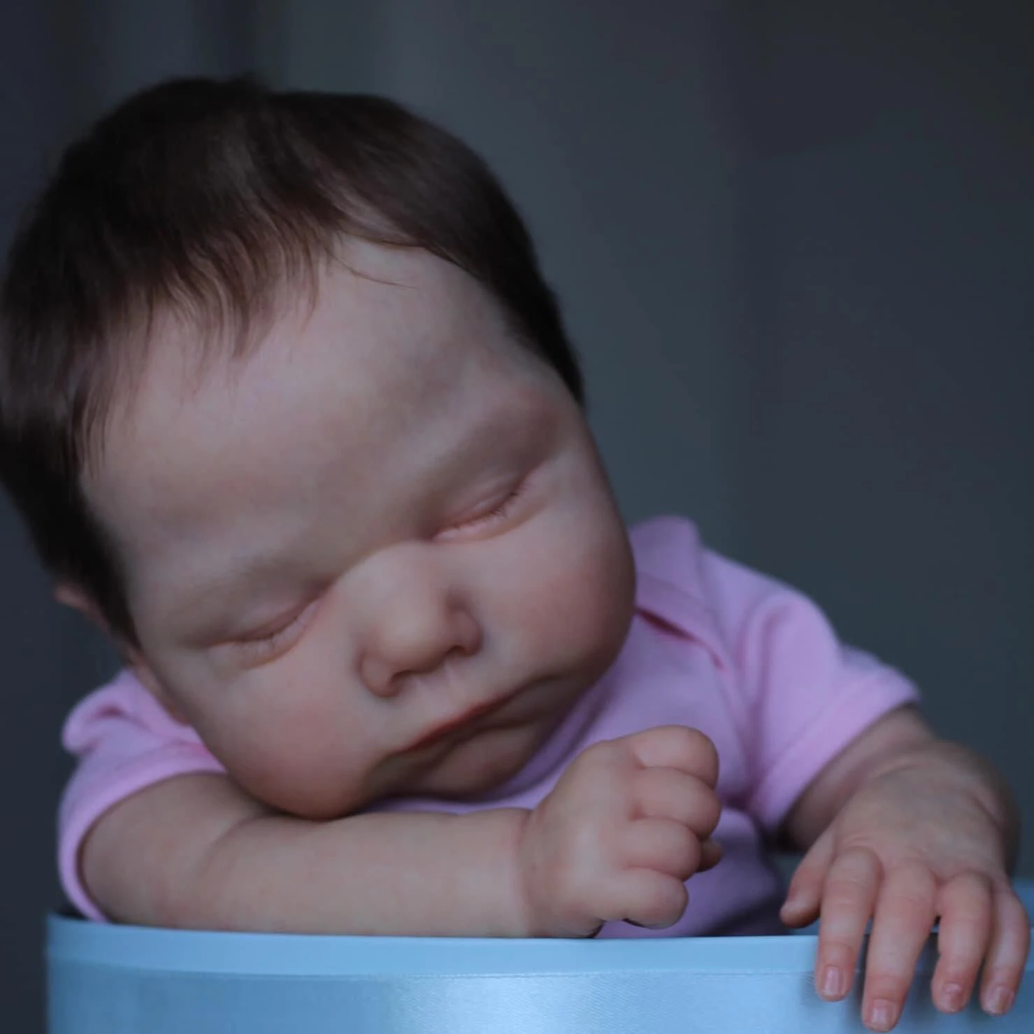 NPK 18'' handgemachte 3D-Haut sichtbar bereits bemalt fertige wiedergeborene Babypuppe MARLEY wie abgebildet lebensechte weiche Haptik