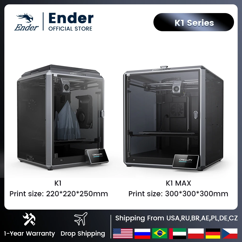 Impresora 3D Creality K1SE / K1C Speedy actualizada máx. Extrusora de accionamiento directo de doble engranaje, velocidad de impresión Hotend de