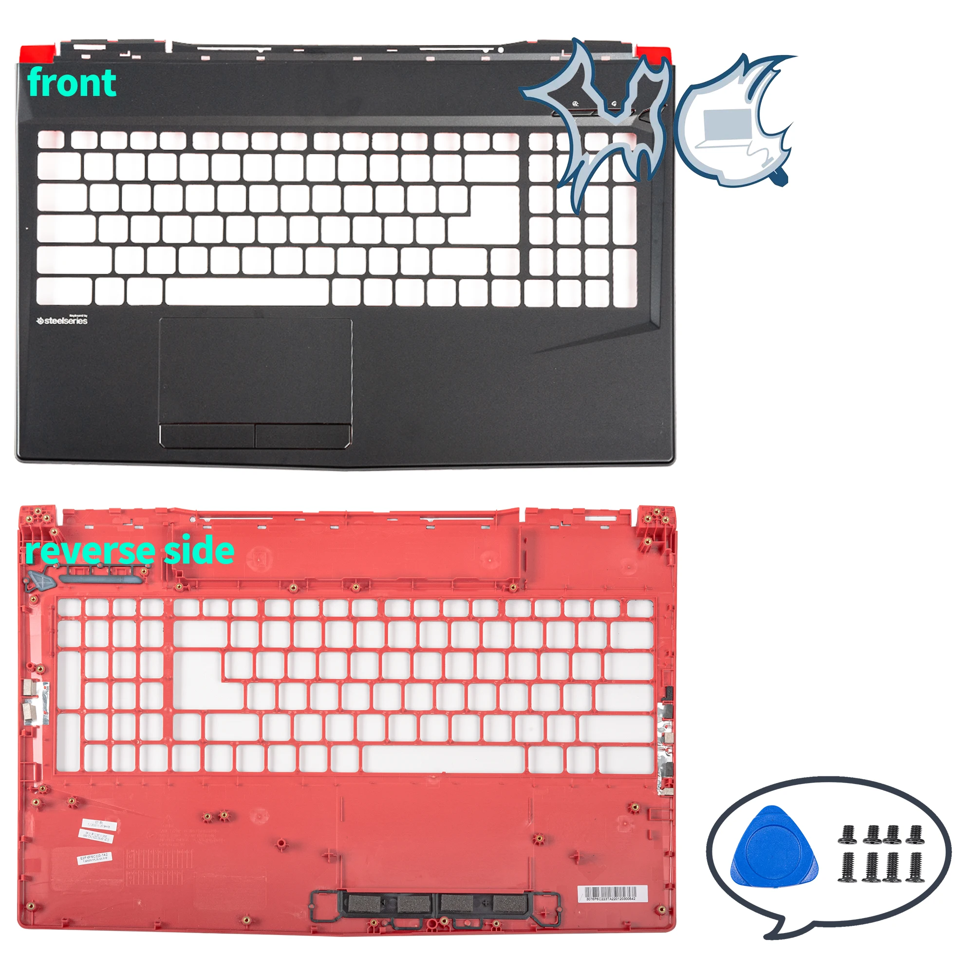 Imagem -04 - Lcd Tampa Traseira para Peças de Notebook Moldura Caixa Superior Fundo Substituir Gl63 8sc 8rb 8rcs Ms16p7 Ms-16p6 Ms-16p5 Novo