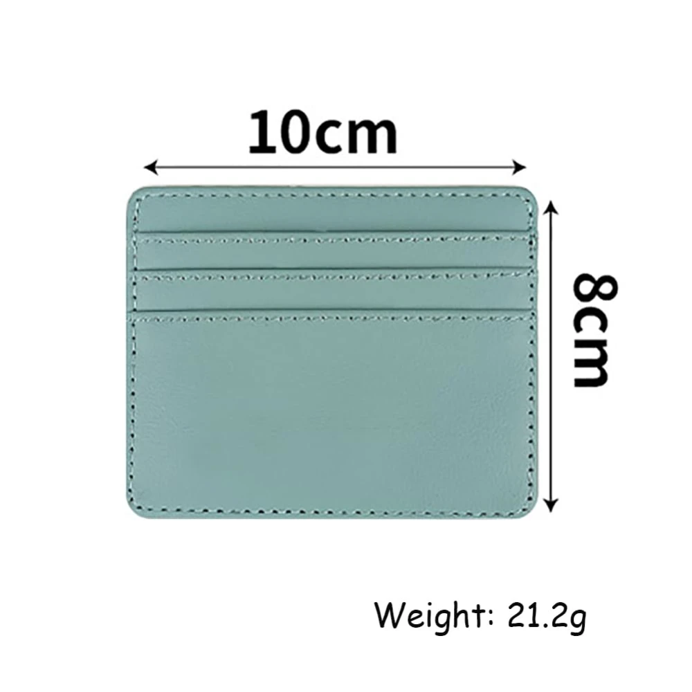 Ultra-thin Leather Mini Wallet Slim Bank Credit Card Holder Men\'s Business Small ID Case For Women Purse 4 Slots Cardholder