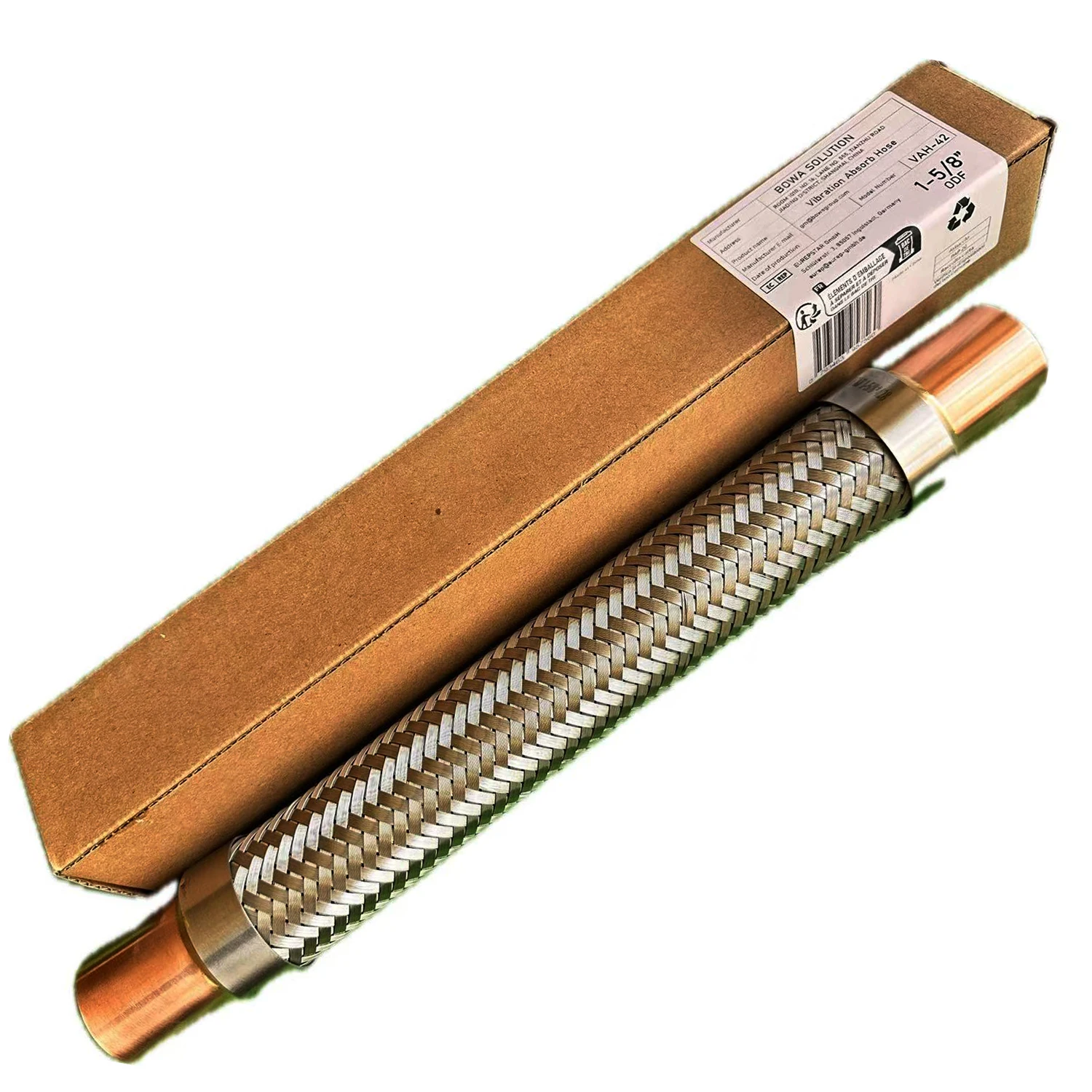 ممتصات الاهتزاز 1-5/8 بوصة مثبتة على أنابيب التفريغ والشفط للضاغط الترددي في وحدات الحرارة ذات الشلال