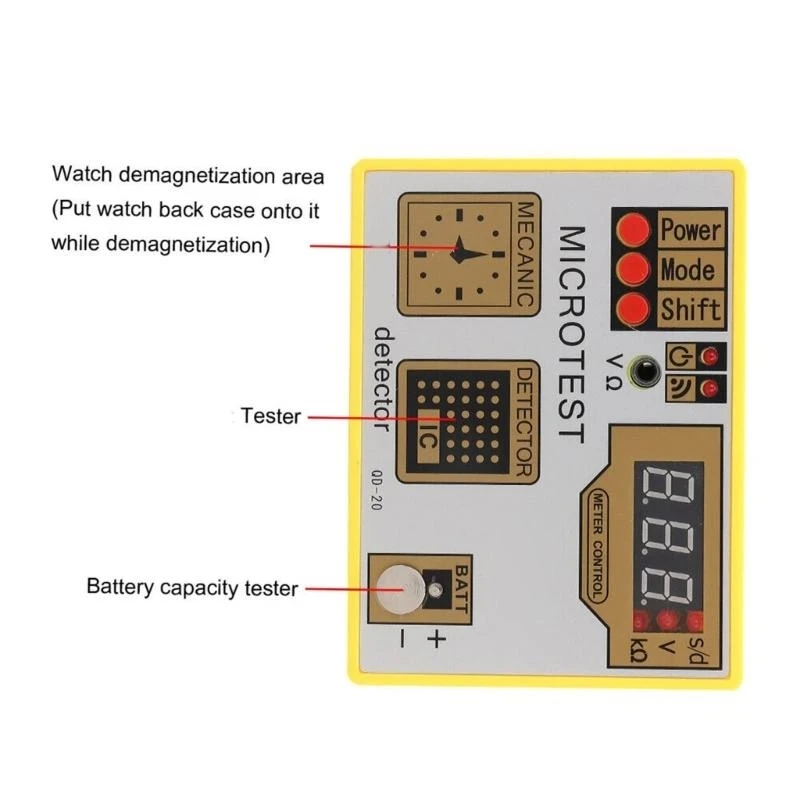 

R6FA Electronic Meter Tever Tescer Импульсная проверка аккумулятора для ремонта часов
