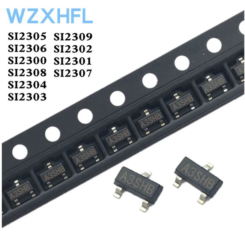 

50PCS SI2302 SI2307 SI2301 SI2305 SI2306 SOT23 SI2300 SI2304 SI2308 SI2309 SI2303 SOT-23 N-channel field-effect transistor