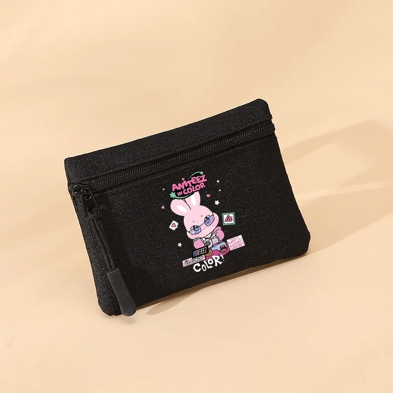 

Kpop Ateez Aniteez Mini Purses Seonghwa Hongjoong Cartoon Anime Pattern Print Wallet Women Men Fashion Coin Pouch Party Gifts