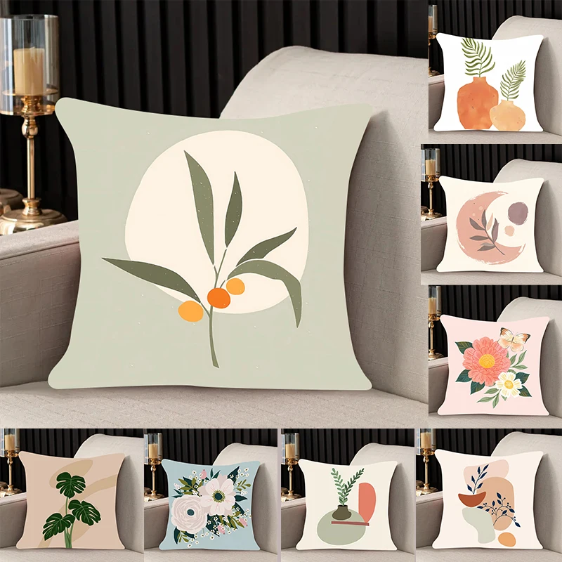 

home decor Pillow Cover Plants and flowers iving room car restaurant deck chair Dakimakura Throw Pillows Square Pillowcase gift