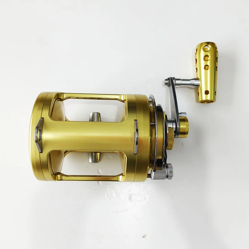 عالية الجودة 15 واط 20 واط 30 واط 50 واط 80 واط 130 واط كامل المعادن القرش التونة الصيد بكرات المحيط قارب المياه المالحة لعبة كبيرة التصيد بكرة #5