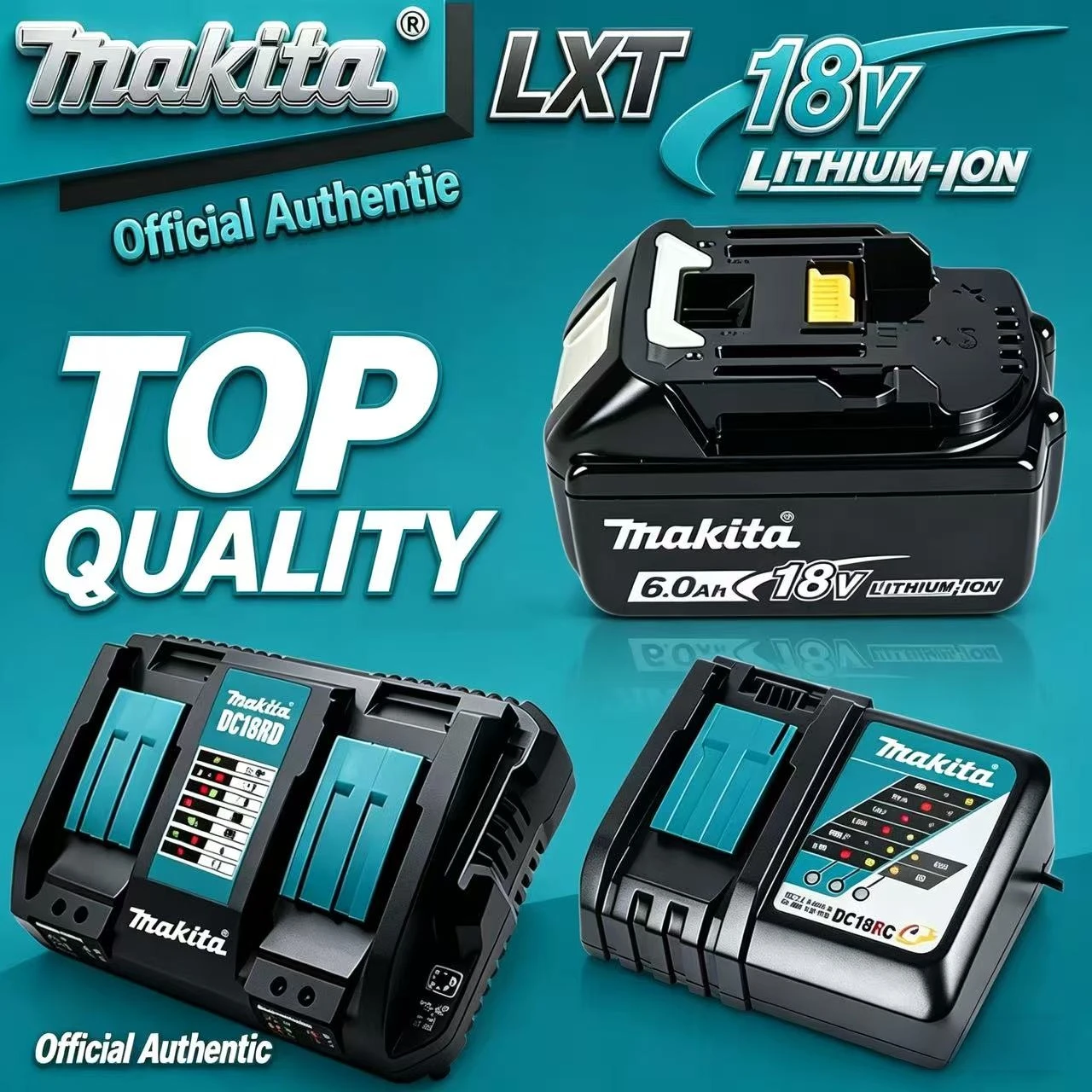 

100% Original Makita 18V 6Ah Rechargeable Battery, Replacing Makita BL1830BL1840BL1850BL1860B, Cordless Drill Power Tool Battery