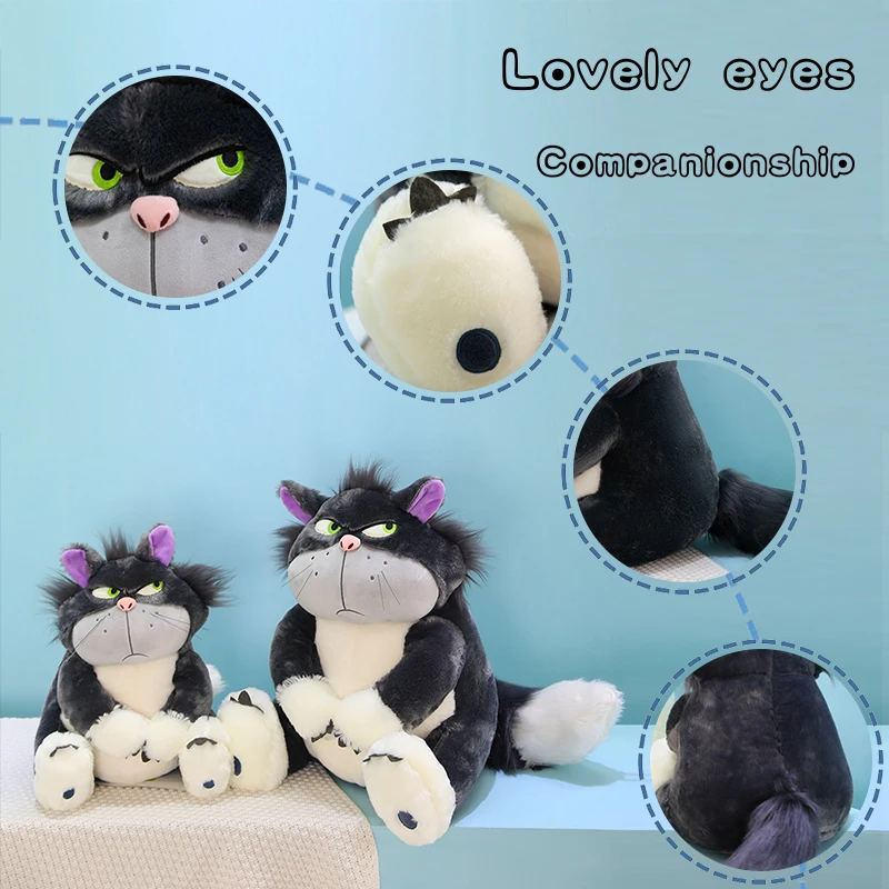 

23-55cm Kawaii Cinderella Lucifer Cat Plush Toys Soft Anime Cartoon Princess Kids Stuffed Animals Doll Children's Birthday Gifts