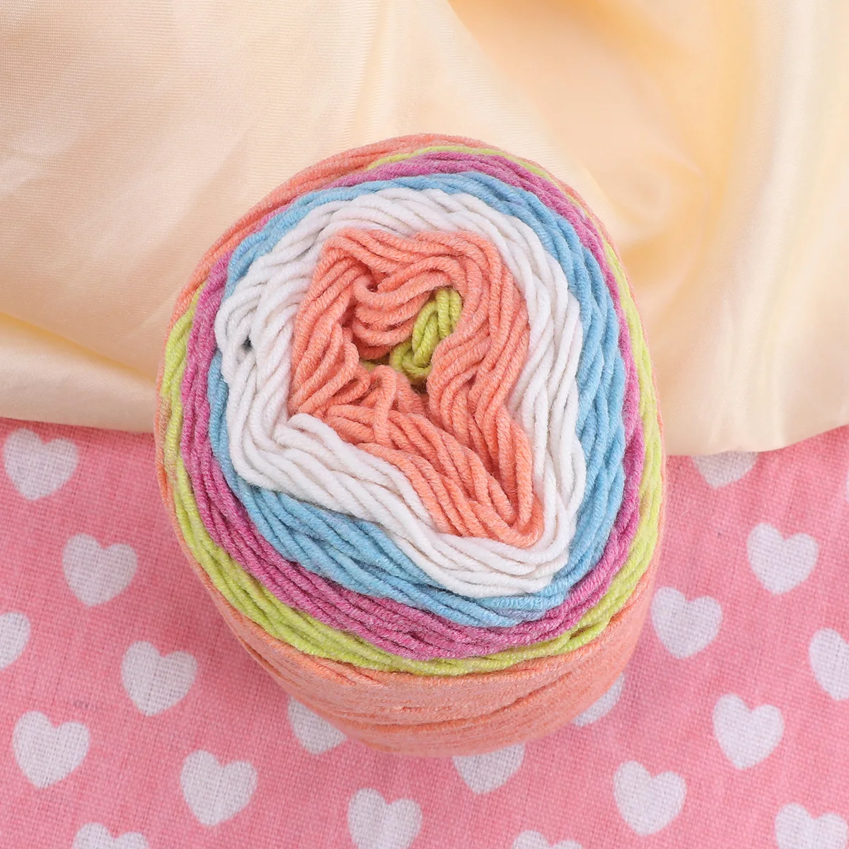 

Chunky Rainbow Cotton Wool Thread Knitting Yarn Woolen Thick Organic Crocheting