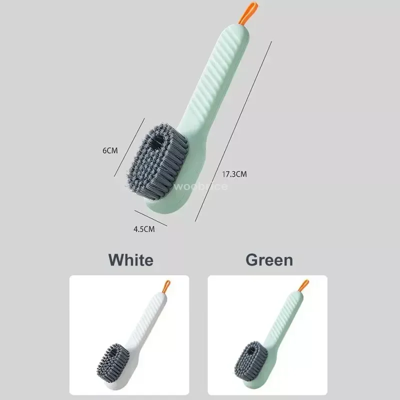 1pc Multi-function automatic spot shoe brush soft hair hand pressure hanging hole suitable for clothing carpet plastic handles