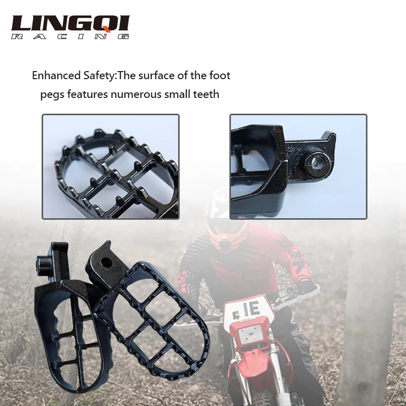 

LINGQI RACING алюминиевые детали, подножки, передняя опора, педаль, подножки, комплект для детей, внедорожный велосипед, уличные велосипеды, мотокросс