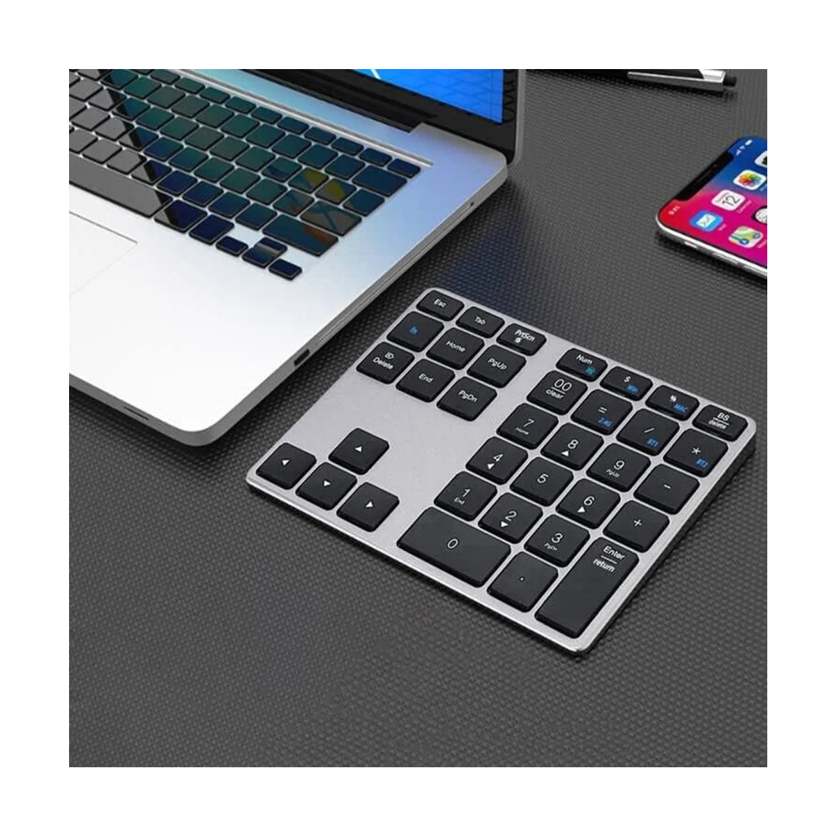 Bluetooth Number Pad, 35 Keys Wireless Numeric Keypad, Portable Slim Bluetooth Numpad for Laptop, Mac,PC, Desktop