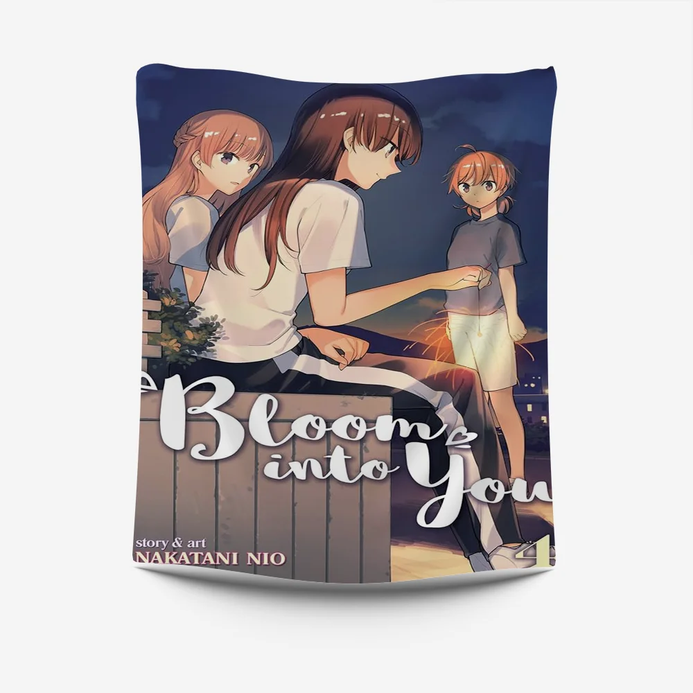 B-Bloom Into You Yuu N-Nanami Tapestry Creative Pattern Photo Living Room Wall Art Tapestry Decor Party Outdoor Decorate Banners