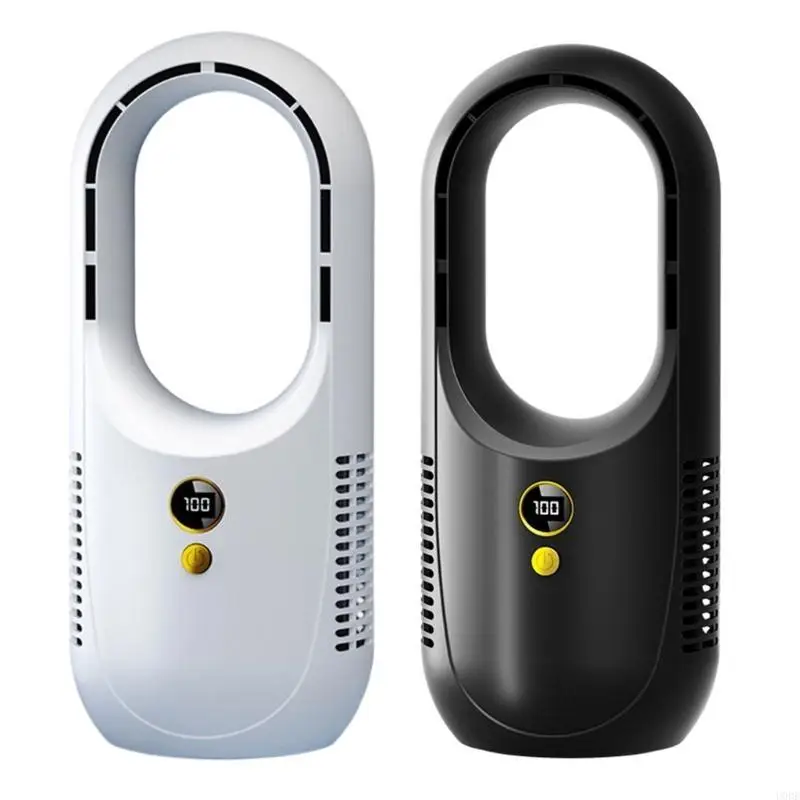 مروحة USB قابلة لإعادة الشحن، مروحة خالية من الشفرة، موفرة للطاقة، مروحة تخييم، مروحة سفر، نسيج ABS، بطارية كبيرة للتخييم في