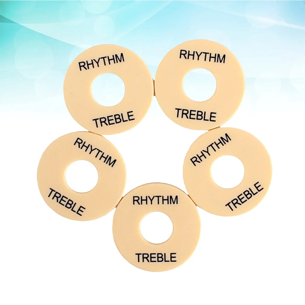 

5pcs Guitar Toggle Plate Rhythm Treble Washer Ring For Electric Guitar Replacement Part Stick-On Switch Plate Durable Use