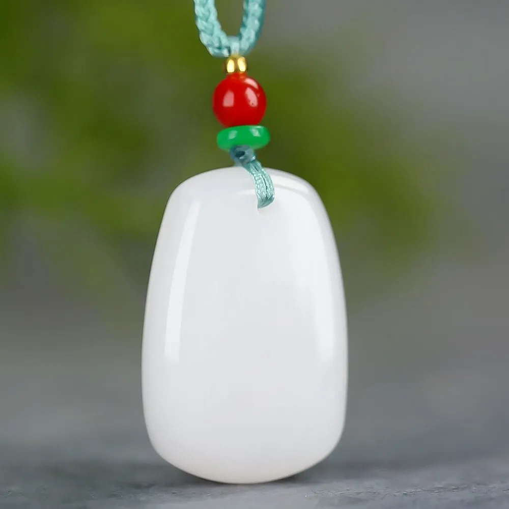 

New Natural Golden Silk Jade Necklace Hand Polished Carved Fine Pendant Jewelry Accessory Festival Gift Quality Chain