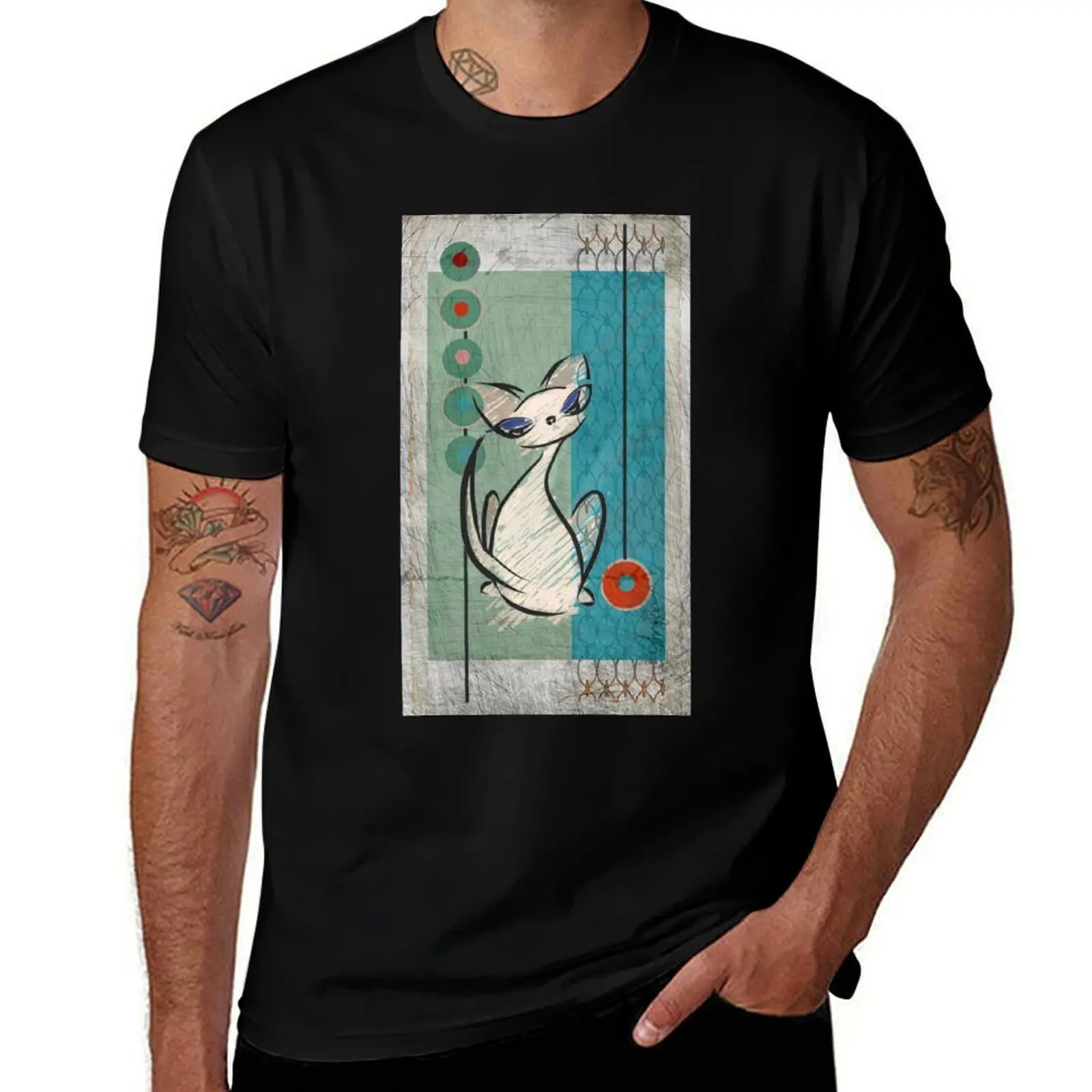 Mid Century Modern: Lil Miss Purrfect T-Shirt Christmas Theme Tee Top