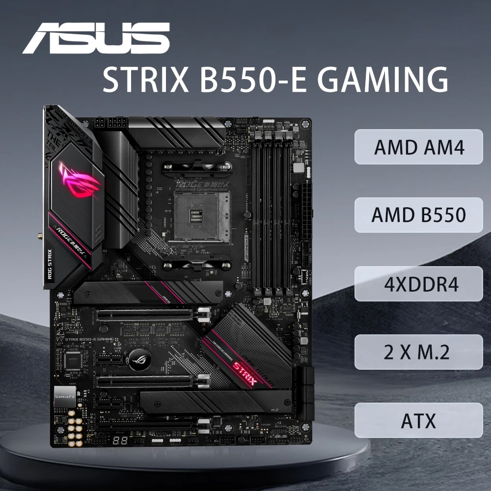 

Игровая материнская плата ASUS ROG STRIX B550-E с поддержкой R7 5800X 5800X3D R5 5600X 5600 R9 5950X R7 5700X Процессор 4xDDR4 2xM.2 PCI-E 4.0 ATX