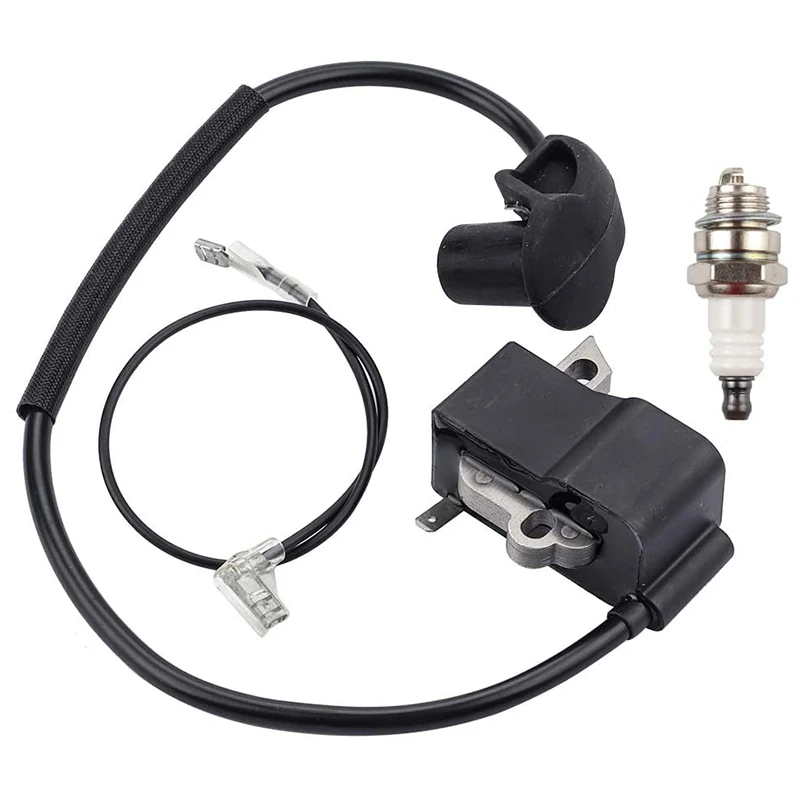 LICE-Ignition Coil Suitable For Stihl FS250 FS120 FS250R FS300 FS350 String Trimmer Replacement 4134-400-1301 With Spark Plug