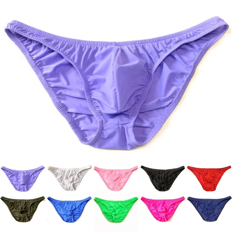 Men\'s Briefs Sexy Low Rise Breathable Panties Seamless U Convex Pouch Underpants Bikini Slip Elasticity Underwear Male Quick Dry