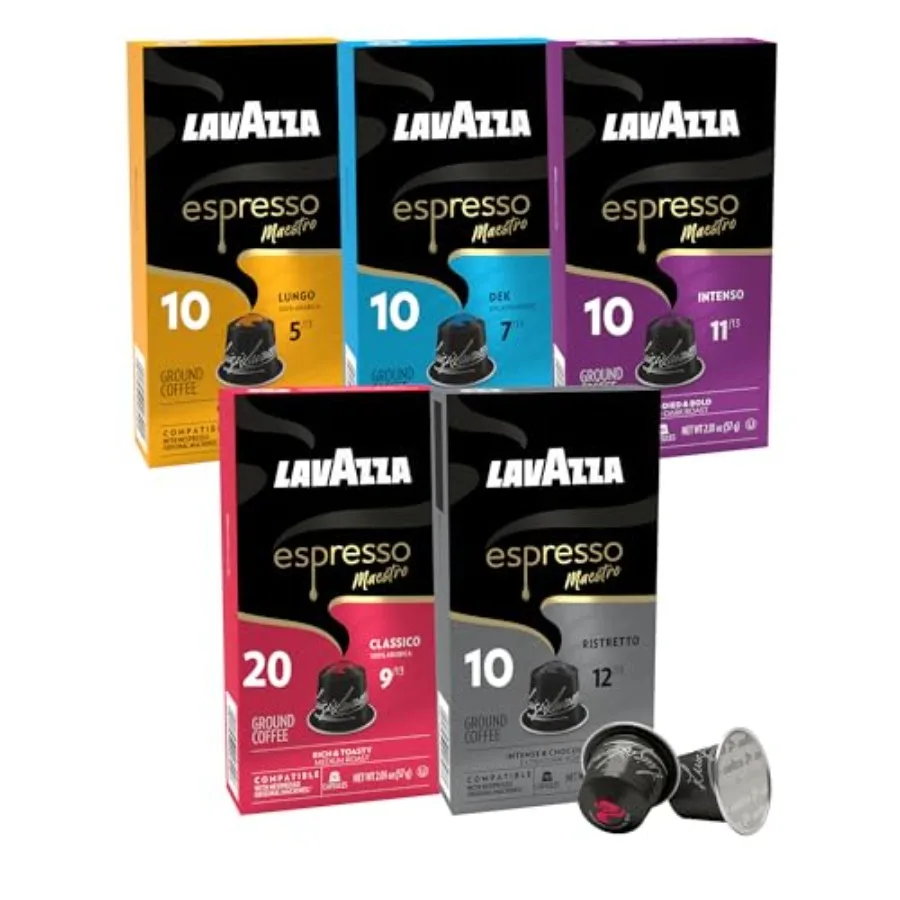 

Капсулы Lavazza Espresso, совместимые с кофемашинами Nespresso Original, ассорти, 10 штук в упаковке, 6 упаковок в коробке