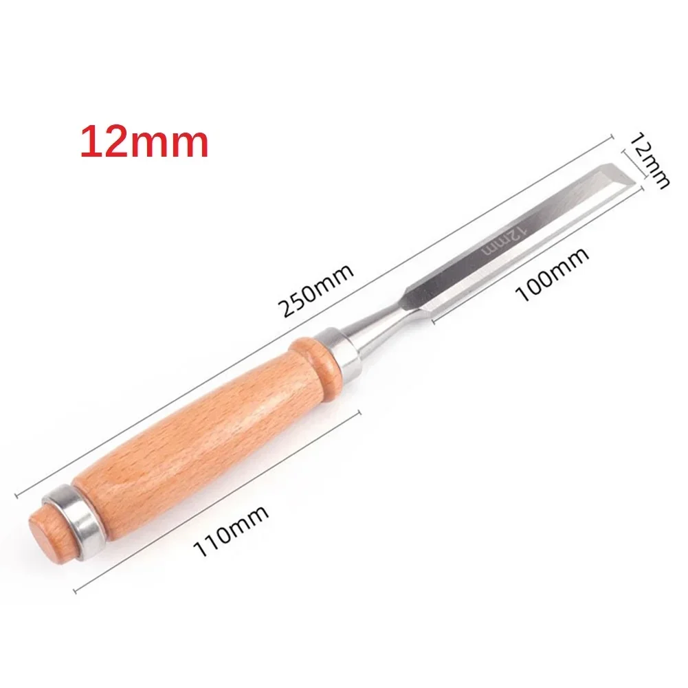 Professional Wood Carving Chisel 6/12/18/24mm Carpentry Flat Chisels DIY Woodworking Woodcut Carving Knife