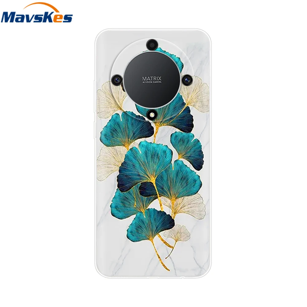 Cute Silicone Case For Honor X9a 5G RMO-NX1 Fashion Girl Flower Phone Case for Honor X9 5G ANY-NX1 HonorX9a Soft TPU Back Cover