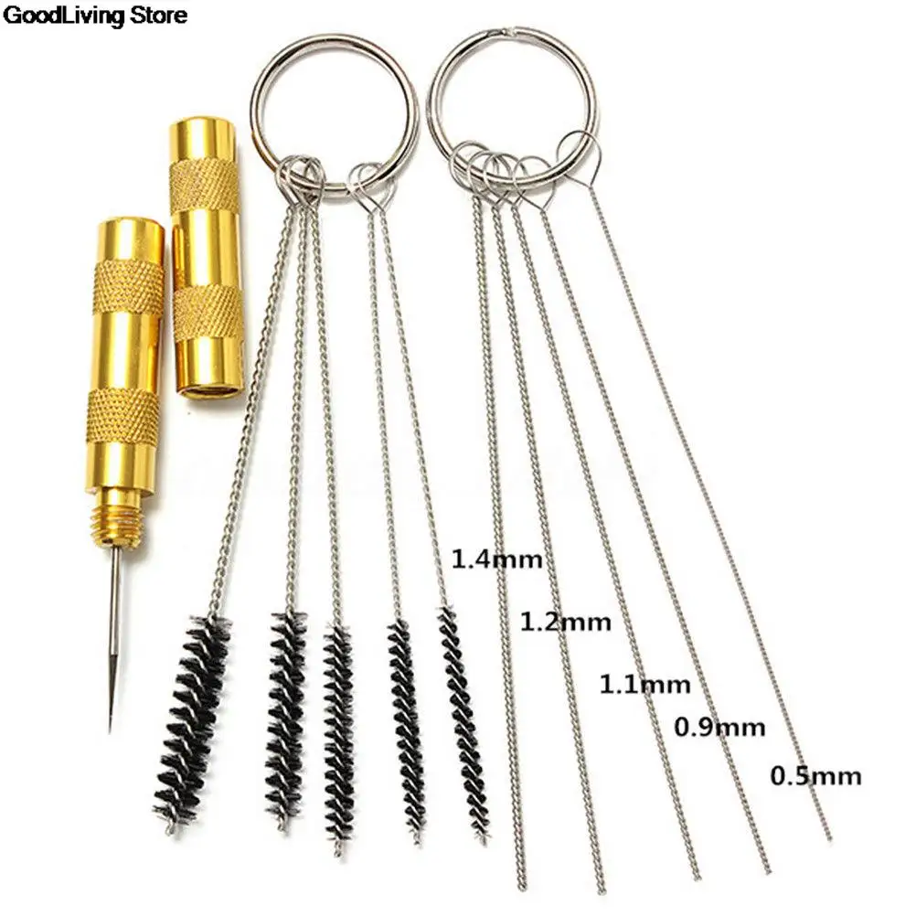 11Pcs /set Stainless steel Airbrush Spray Gun Nozzle Cleaning  Kit Needle & Brush Set Repair Tool