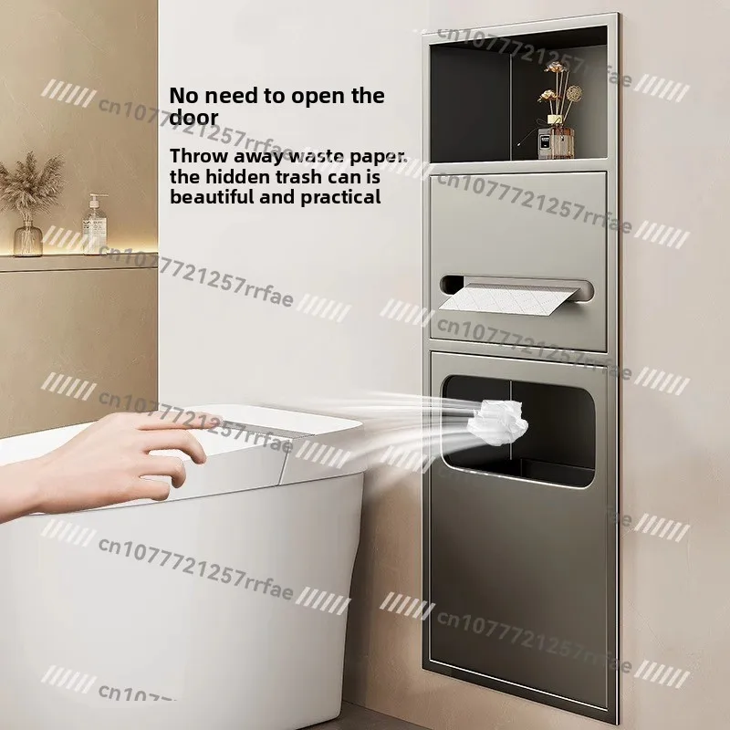 Toilet niche stainless steel niche shelf toilet trash can