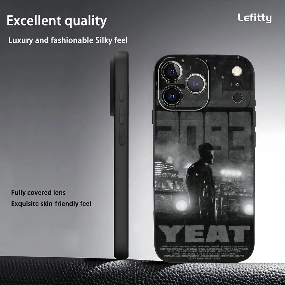 حافظة هاتف Y-Yeat Rapper A-AfterLyfe لهاتف آيفون 17 16 15 14 13 12 11 Pro Max Plus Mini Black Frosted Soft Shell Funda