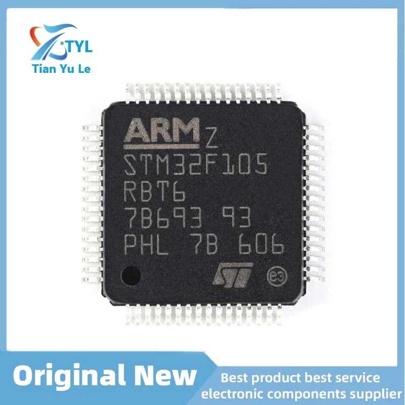 New Original STM32F105RBT6 LQFP-64 ARM® Cortex®-M3 STM32F1 Microcontroller IC 32-Bit Single-Core 72MHz 128KB (128K x 8) FLASH