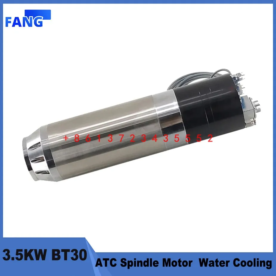 

hot 3KW 3.5KW BT30 Automatic Tool change Spindle Pneumatic Water Cooling Spindle Motor ATC 220V 380V For Engraving Milling Metal