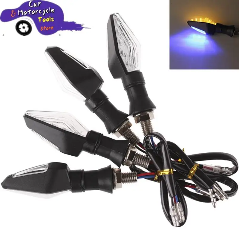 12V Universal Motorcycle LED Turn Signal Light Indicators Amber Blinker Light Flashers Lighting Motorcycle Accessories 1pcs