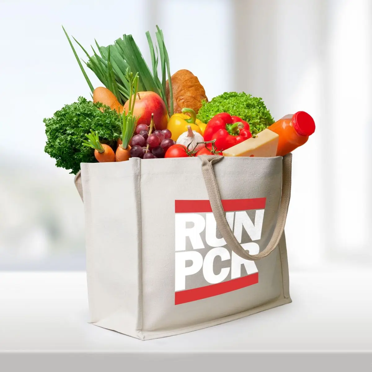 RUN PCR - Laboratory, Biotechnology, DNA, Molecular Biology, Microbiology, Western Blot, Crispr, Funny Laboratory, Labo Tote Bag