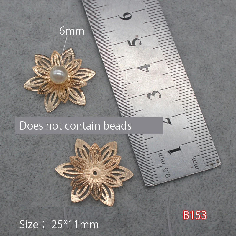 Gold Bow Flowers Hollow Copper Material For DIY Bridal Headdress Maternity Angel Halo Crown Tiara Headpiece Accessories