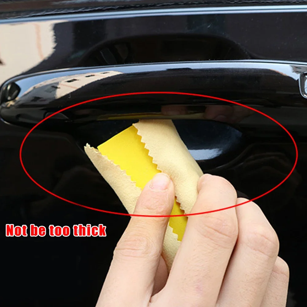 Auto Waxing Polishing 10/20Pcs EVA Sponge Glass Nano Wax Car Ceramic Coating Applicator Pads Yellow 7.5x5x1.5cm  Accessories