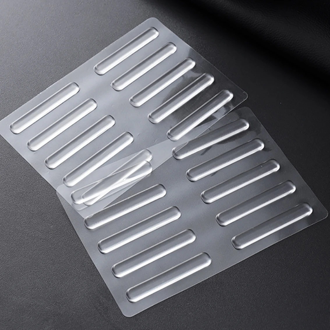 60*10mm Siliconen Anti-collision Strip Ovale zelfklevende Traceless Transparante Zachte Sticker Deurklink Stopper protector Mat