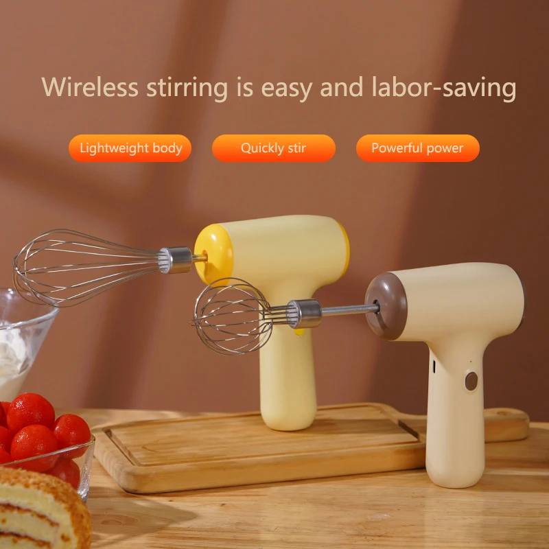 Foam Milk beater 3-speed High Power Egg Blender Double-rod Wireless USB Electric Portable Mixer Eggbeater Manual Milk Frother