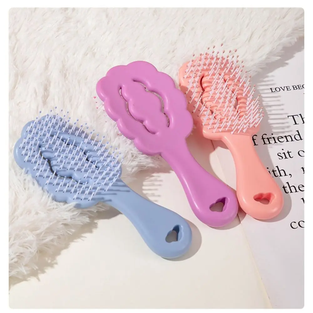 Clouds Soft Hair Comb Hollow Cute Scalp Massage Comb Durable Hair Styling Ribs Comb Home 4 Colors